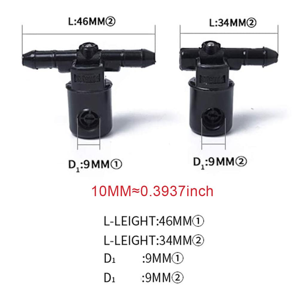 Pack of 2 Spray Windscreen Jet Nozzle Vehicle Truck Front Windshield Washer Wiper Nozzles Replacement Parts Accessories