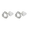 Charmy silver wreath-earring