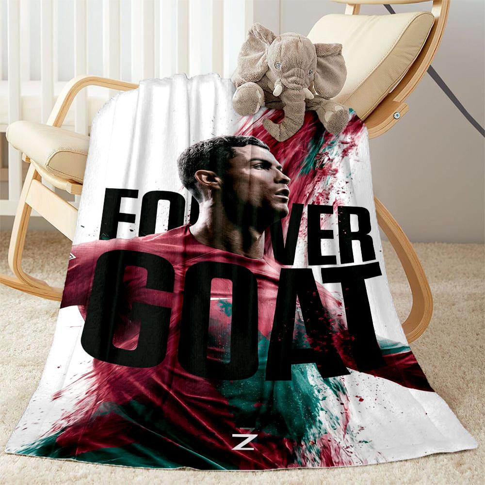 Cr7: Football Legend Blanket Soft & Cozy Suitable for Couch Chair Seaside for All Occasions Warmthful Decor Perfect Gift for Relatives and Friends