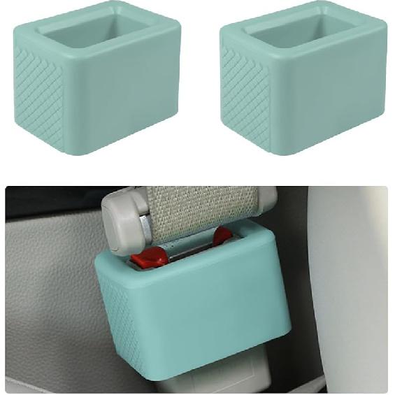 Augeny 2PCS Seat Belt Buckle Holder, Silicone Auto Rear Seatbelt Buckle Booster To Makes Receptacle Stand Upright For Easy Access, Universal Vehicle