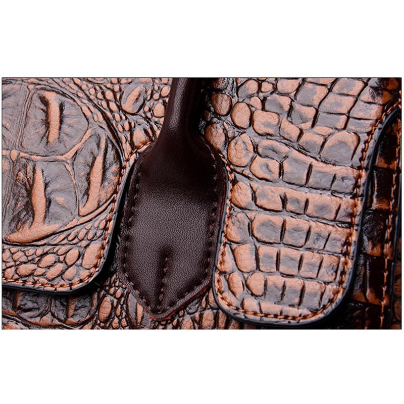 Women Handbag PU Leather Shoulder Bags Women Crocodile Luxury Handbags Women Bags Designer Crossbody Bags Female Retro Tote Handbags