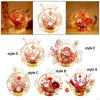 Chinese Year Ornaments Desk Night Light Lighted Artificial Potted Flower for Wedding