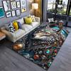 Majestic Wolf Adorned with Symbolism Carpet Yoga Living Room Room Decor Children's Crawling Mat Doormat Area Rug Games Mat