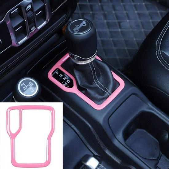Pink Gear Shift Panel Trim Cover Accessories for Jeep Wrangler JL JLU JT 2018+