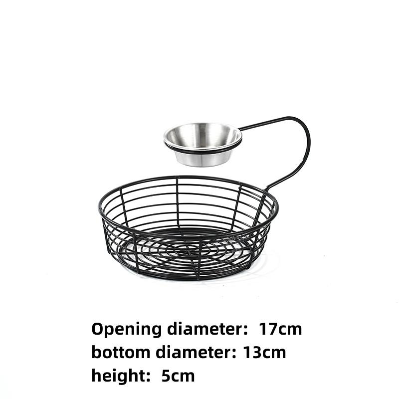 

Creative snack plate basket hanging sauce cup French fries basket bar Dim sum fried chicken wings bread basket chicken plate