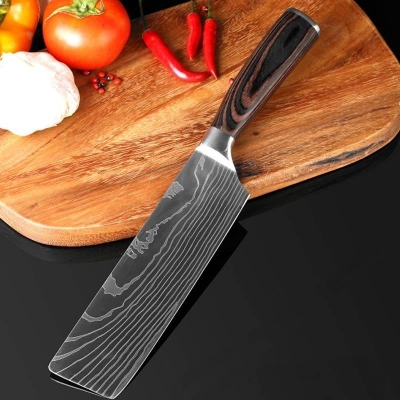Cleaver Knife7 INCH Santoku Chef Knife Damascus Stainless Steel Damascus Utility Knife Kitchen Stuff
