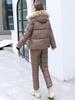2023 Women's Winter Korean Style Down Cotton Two-Piece Set: Thickened Jacket & Outerwear