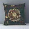 Short Plush Material Pillowcaseeuropean Style Vintage Steampunk Patterns Printed Cozy Couch Cushion Cover Home Decorative Pillow