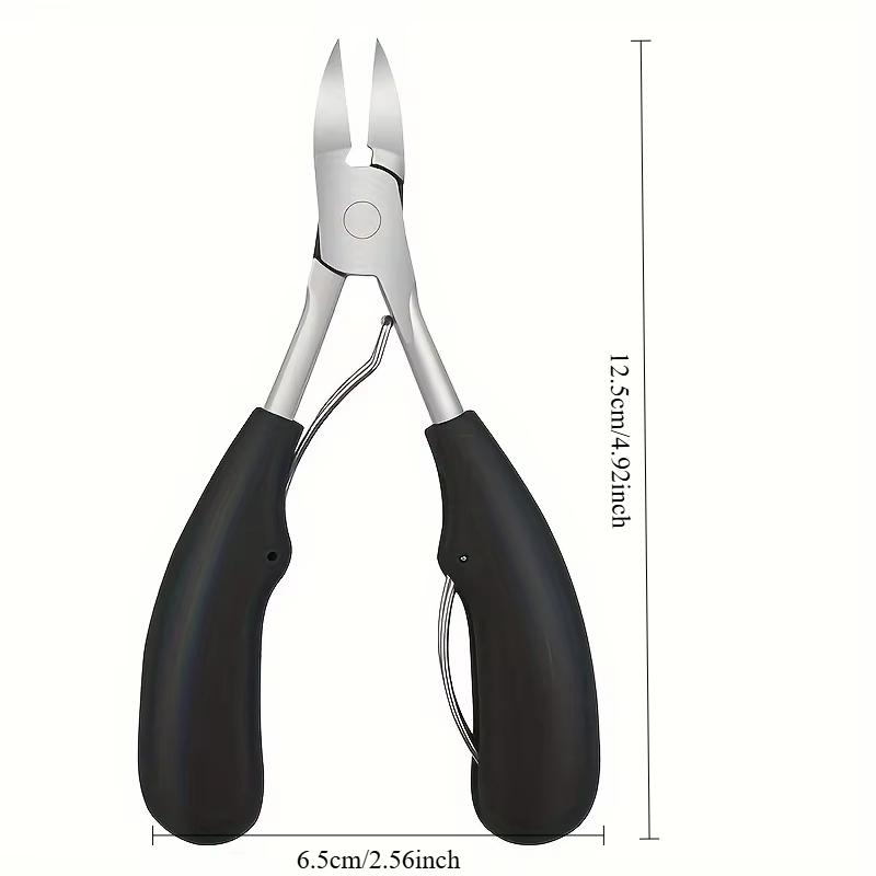 Professional Concave Stainless Steel Nail Clippers: Sharp Curved Blade for Thick & Ingrown Toenails, Easy Trimming Design