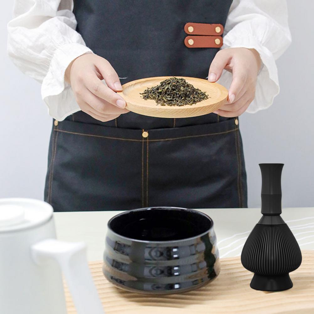 Silicone Matcha Whisk Food-Grade Matcha Blender Green Tea Powder Blender Heat-Resistant Silicone Tea Brushes with Stand