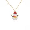 Claus Merry Christmas Clavicle Necklace Women Pendant Necklace Snowman Choker Christmas Necklace