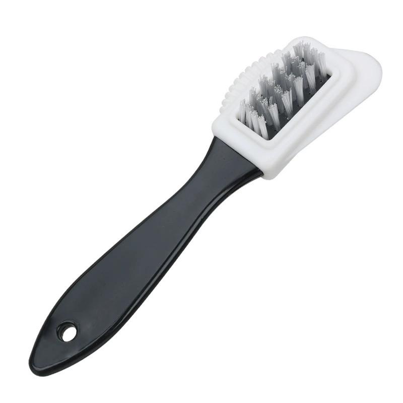 3 Side Cleaning Shoe Brush for Suede Nubuck Shoes Stain Dust Shoes Brush Steel Plastic Rubber Boot Household Cleaner Tools