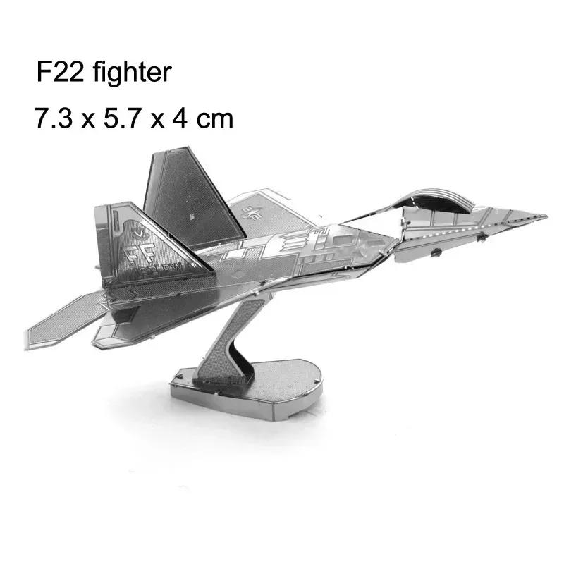 3D Metal Puzzles Military J-20 J-10B SU-34 KA-50 Fighter UFO RAH-66 Helicopter DIY Assembly Handmade Assemble Scale Model Jigsaw Puzzles