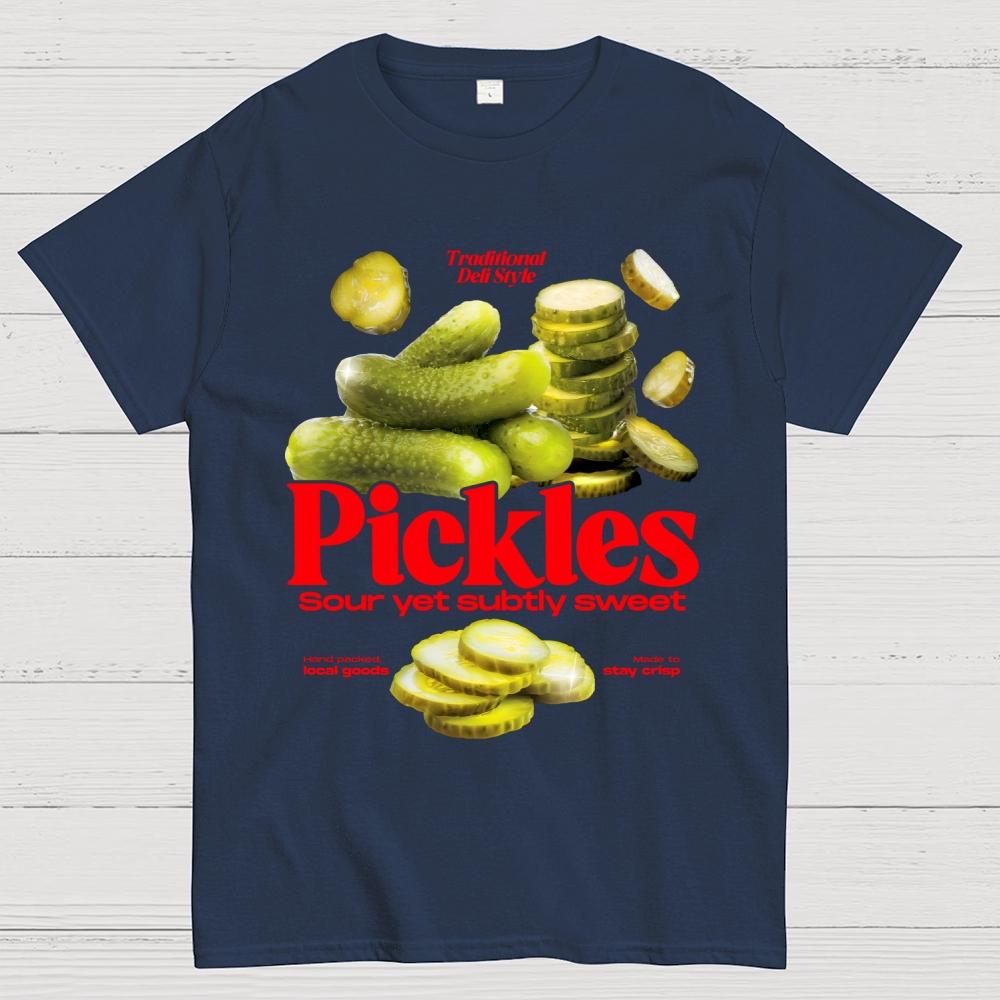 Retro Pickle Commercial Unisex 100% Cotton Summer Casual Cool Loose T-Shirt