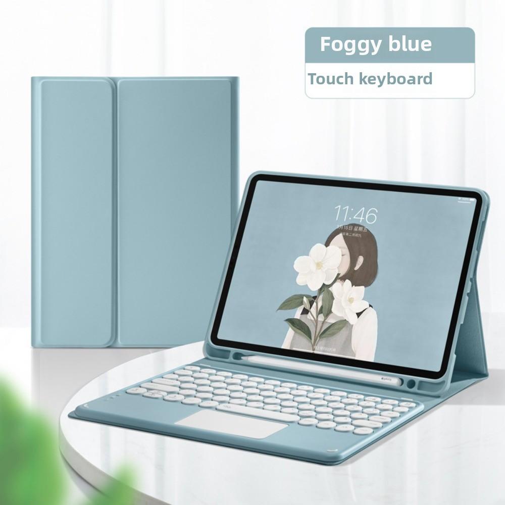 Bluetooth Keyboard Case for iPad Air 6 Pro 11 Split Round Keycap with Pencil Holder 10.2 Inch