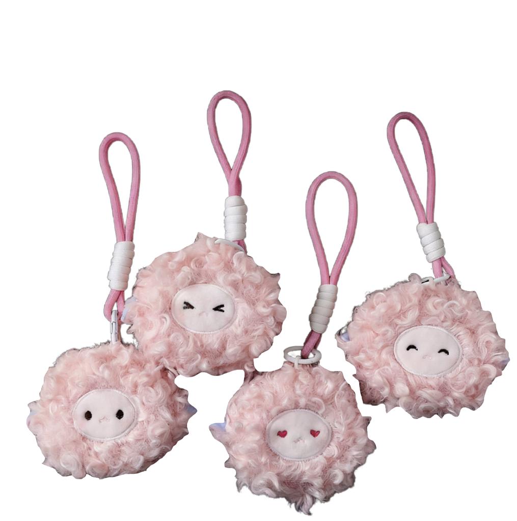 6cm Cute Curly-Haired Lamb Plush Keychain Pendant Girls' Schoolbag Charm Small Accessory gifts