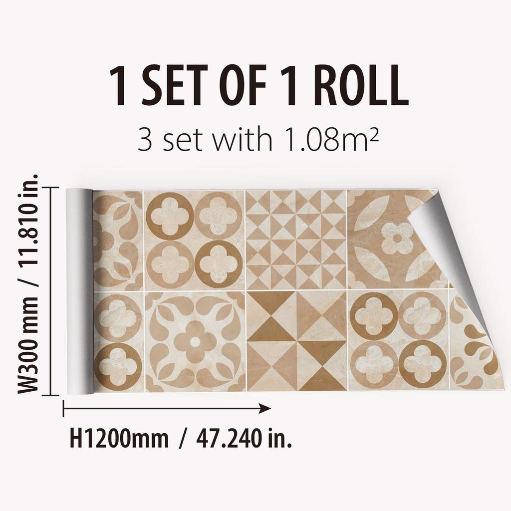 Bohemian Style Thickened Kitchen Sticker Waterproof Self-Adhesive Kitchen And Bathroom Wall Sticker Home Decoration Ethnic Pattern Wall Sticker