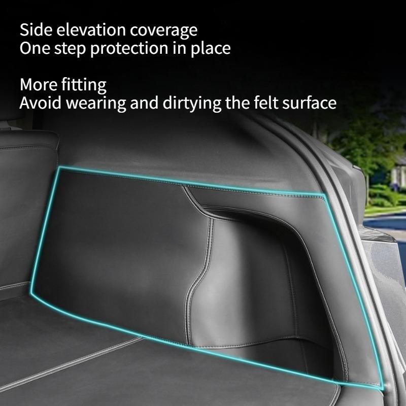 Rear Trunk Both Side Guards for Tesla Model Y Juniper 2025 PU Leather Surface Corner Protection Cover Cargo Liner Anti-dirty Pad