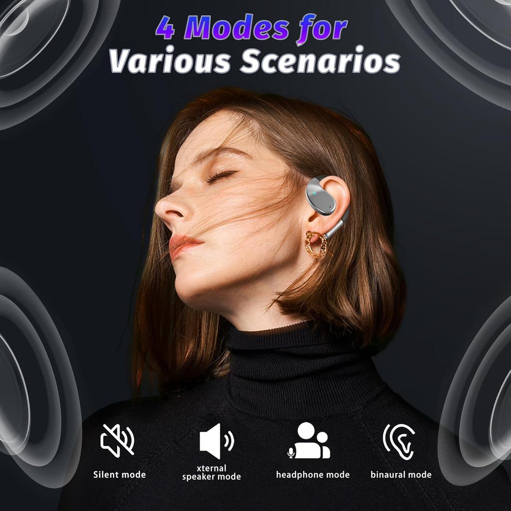 Language Translation Wireless Earbuds 3-in-1 AI Translator Earphone with 134 Language Real-Time Translation Headphone 60h Long Life HiFi Sound