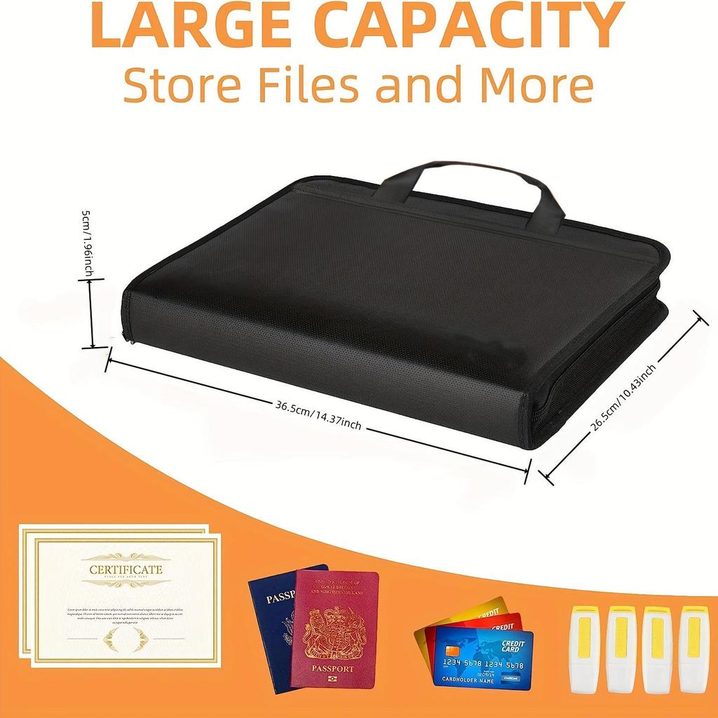 Accordion File Organizer with Labels - Portable Expanding Folder for Business Use