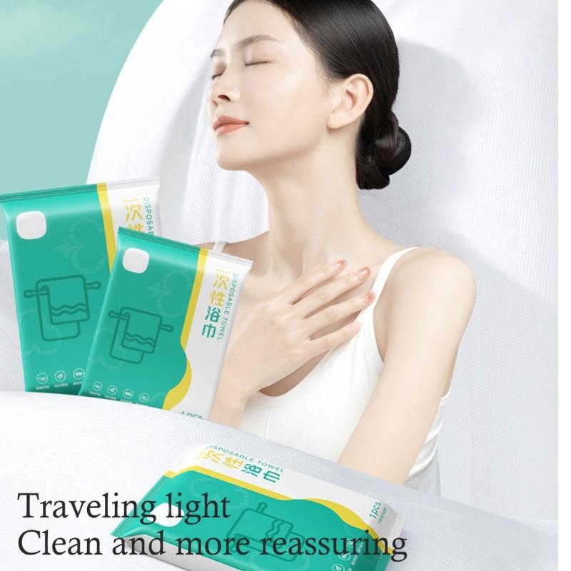 Disposable Bath Towel Compact Travel Essential Quick Dry Soft Absorbent Thickened Towel For Gym Swimming Hotel Travel