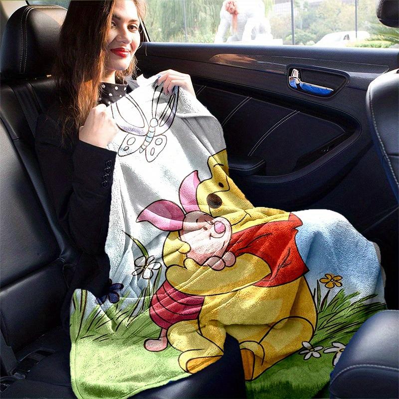 1pc,Winnie the Pooh and Piglet Blanket Cute Cartoon Throw for Home Decor, Couch Cover, Outdoor Use, Travel