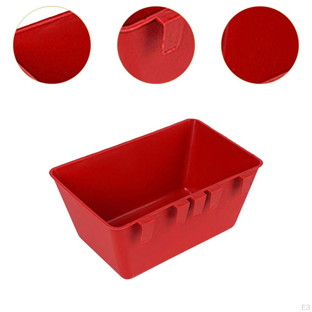 ,Hanging Fence Feed Trough,Livestock Feeding Container Livestock Trough Water Bucket with Clips