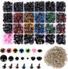 796-100PCS DIY Craft Eyes Noses Sets Eyeball Doll Accessories Plastic Colorful Safety Eyes Noses For Doll Craft DIY Making Tools