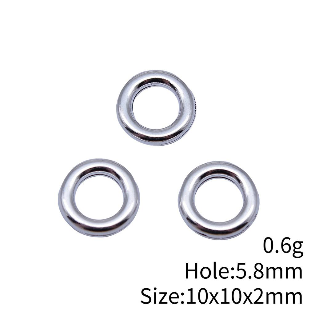 Circle Flat Position Spacer Beads Alloy Blank Disc Bulk Beaded Jewelry Making Supplies For DIY Charm