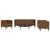 VidaXL Chesterfield 3-piece sofa set brown faux suede, sofa, sofa seat, recliner sofa, comfort sofa, 3209273