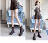 Women's Black PU Leather High-Waist Wide-Leg Shorts - New Autumn/Winter 2024 Casual Slimming Design