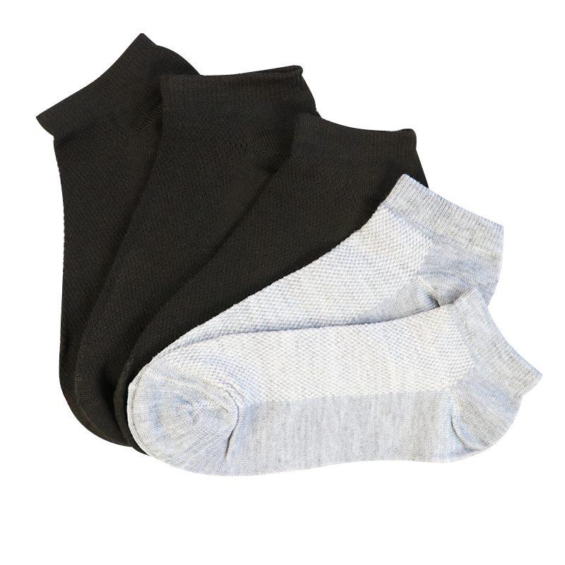 5 Paare/Lot Herren Atmungsaktive Socken Kurze Knöchelsocken Elastisch Einfarbig Mesh Baumwolle Business Unisex Socke Übergröße EU38-46