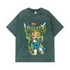 275 GSM Washed T-shirts 100% Cotton Dragon Ball V51 Daima Vegeta Print Unisex Heavy Cotton T Shirt