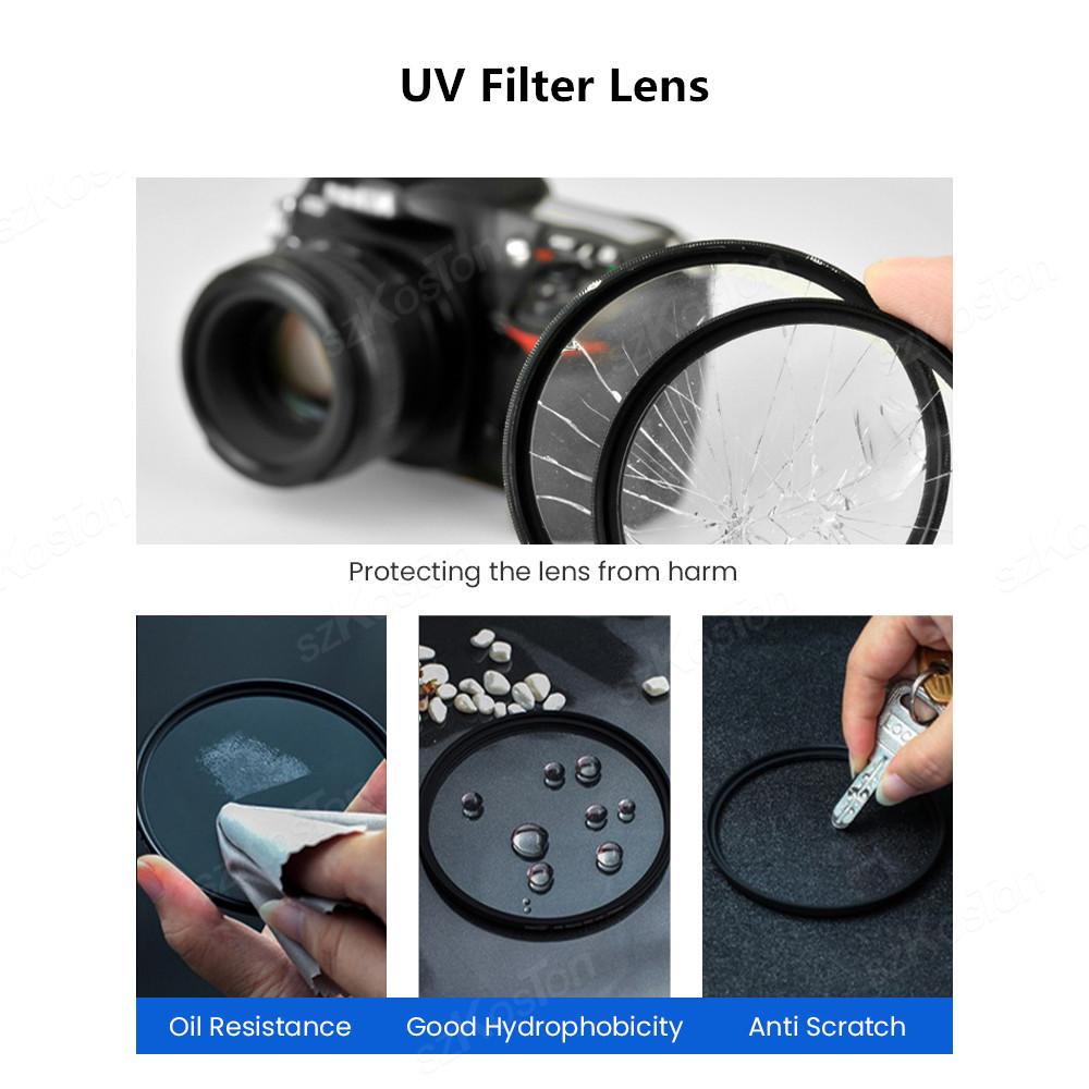 37-86mm UV Filter Lens MC Ultra Slim Optics with Multi Coated Protection 37mm 40mm 43mm 46mm 49mm 52mm 58mm 62mm 67mm 77mm 82mm 6