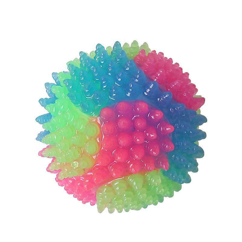 Glow-in-the-Dark Flashing Elastic Ball: Interactive, Bite-Resistant Toy for Puppies & Cats