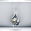 Howling Wolf Moon Oval Women's Jewelry Retro Gift Pendant Necklace