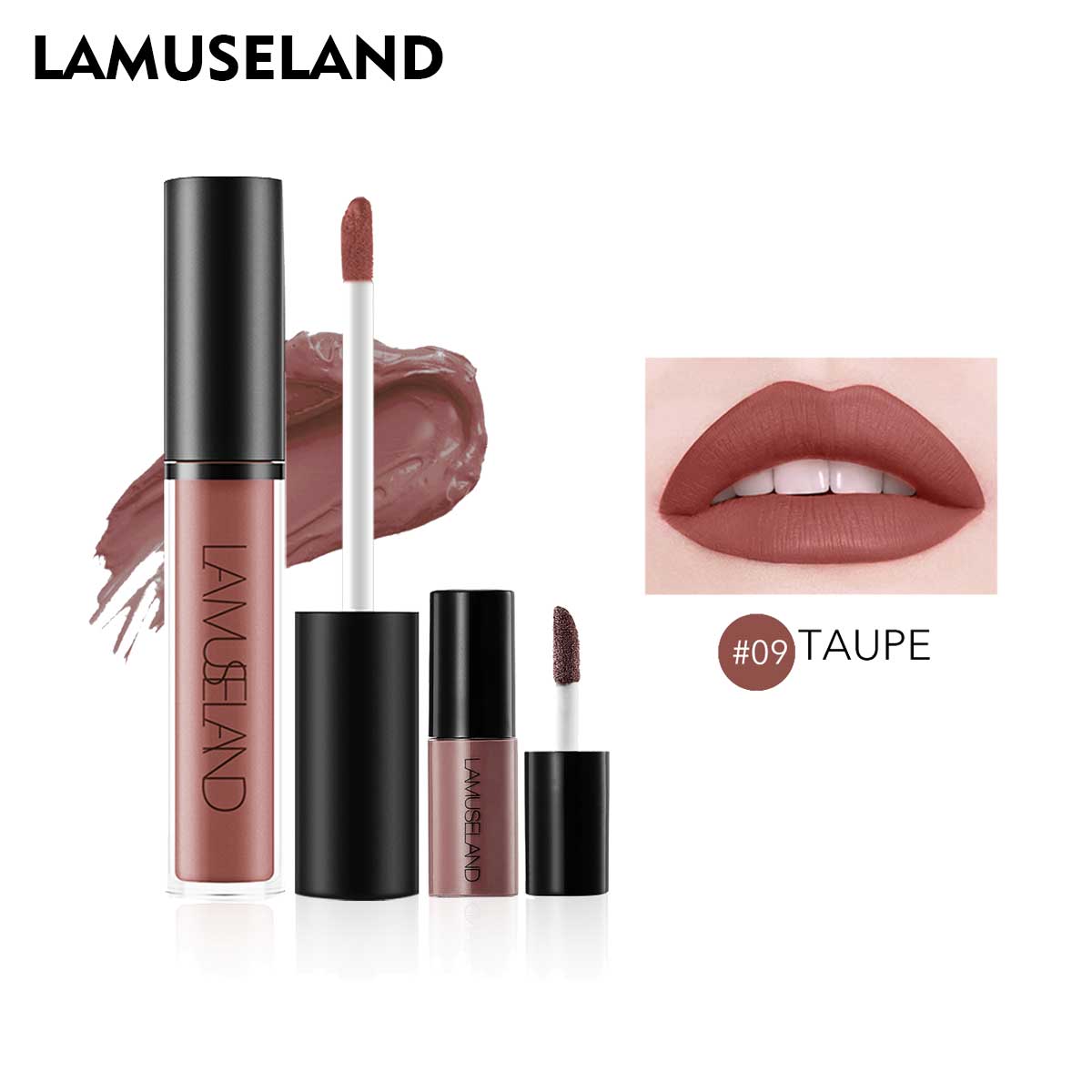 

LAMUSELAND 2 шт./компл. 1 большая и 1 маленькая водостойкая долговечная жидкая губная помада матовый блеск для губ
