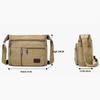 Vintage Canvas Herren Umhängetasche - Verstellbare Riemen, Mehrere Reißverschlusstaschen, Outdoor- und Wander-Schultertasche