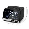 Home Decor Table Clock Alarm Clock Speaker With 2 USB Ports Bluetooth 4.2 Radio LED Digital Alarm Clock