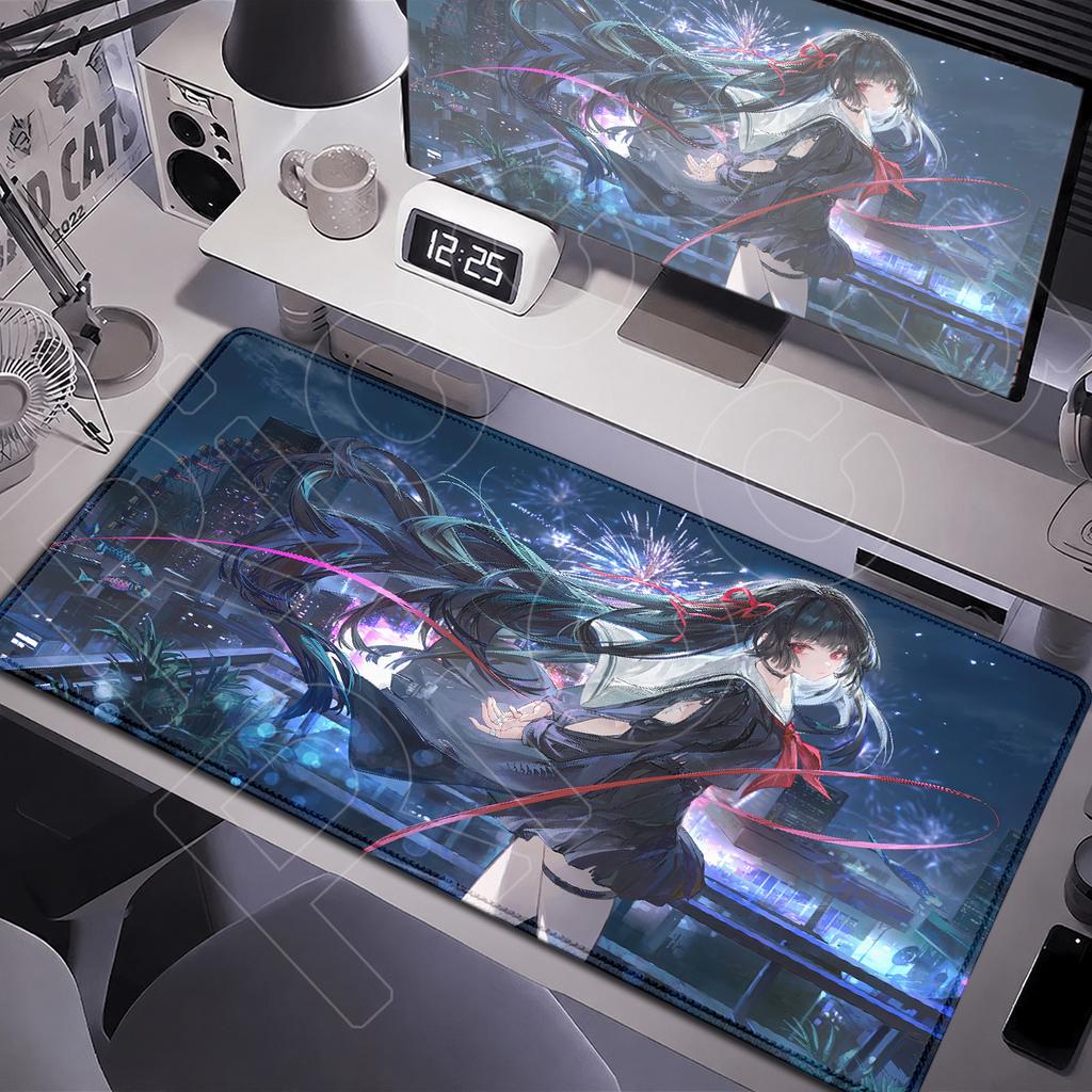 900x400mm Notebook Rubber Table Keyboard Carpet New Wallpaper Sexa Chisa Mouse Mats Large Gaming Wuthering Waves Anime Mouse Pad