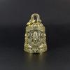 1Pc Retro Pure Copper Horse Face Evil-exorcising Bell Keychain Car Luggage Hanging Ornament