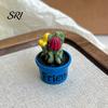 Magnetic Locker Accessory Cartoon Potted Cactus Fridge Magnet Resin 3D Mini Refrigerator Plants Kitchen Home Office Decoration Cabinet Decor