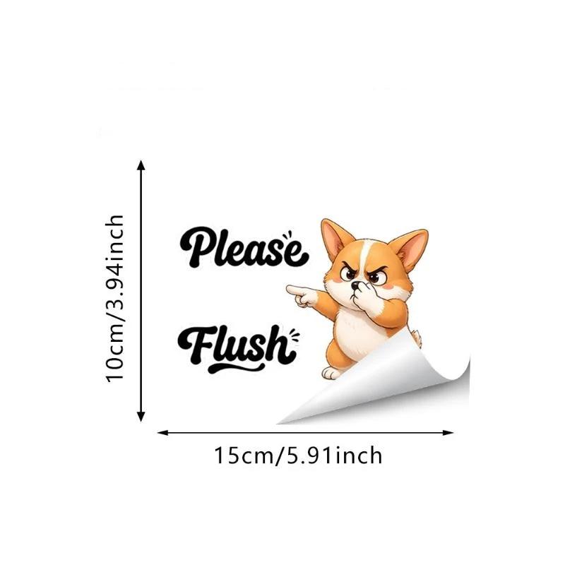 Cartoon Self-Adhesive Toilet Sticker Pvc Decoration Wall Sticker Funny Waterproof Bathroom Decal Home Decor