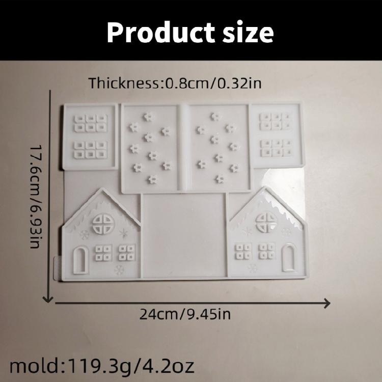 Ornament Mould Flexible Silicone Mold for Office Decoration Miniature House Shaped Desktop Embellishment Making Molds