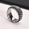 Dragon Scale Anxiety Ring for Men Cool Stainless Steel Snake Dragon Scales Spinner Rings Fidget Ring  Silver Color  Men Gift