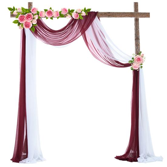 Backdrop Tulle Durable Easy To Hang Vibrant Color Graceful Wedding Drapery Arch Draping Swag Supply