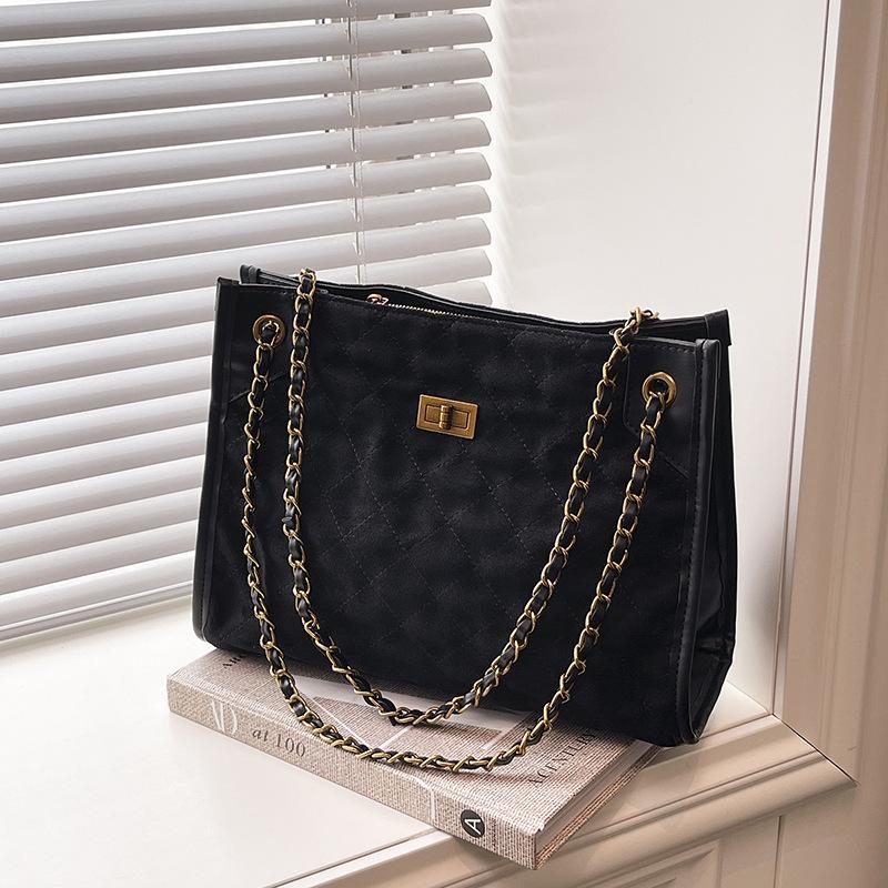 Suede Bag Women's New High-end Chain Shoulder Messenger Bag Large-capacity Tote Bag