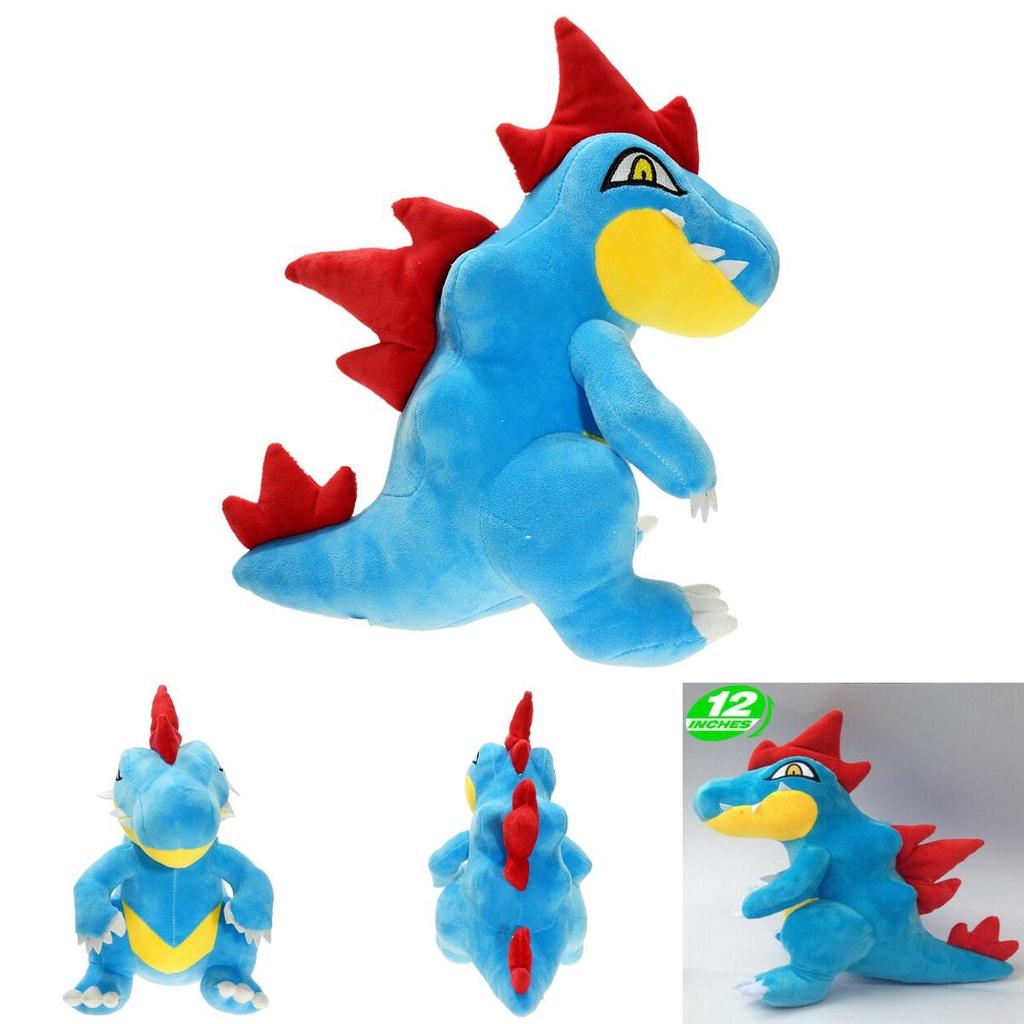 Adorable 12" Pokemon Feraligatr Plush Toy Soft Stuffed Doll Perfect For Kids' Gifts