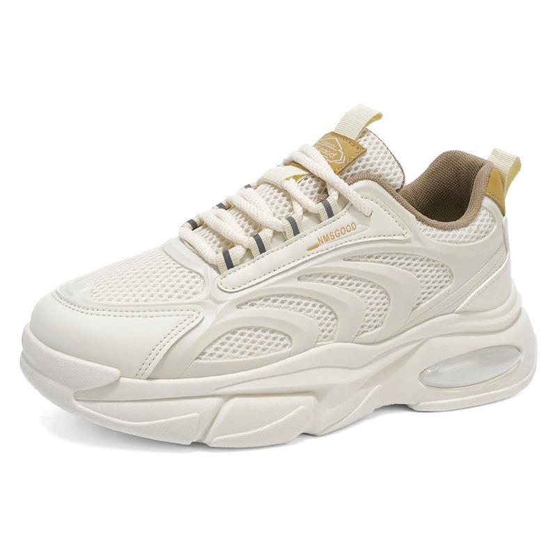 Autumn men's shoes new breathable mesh running shoes men's trend versatile non-slip thick-soled sports and leisure shoes