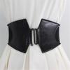 Fashion PU Corset Belt Wide Waist Belt Dress Decorative Cincher Elastic Waspie Belt Waist Shaping Belt for Down Jacket